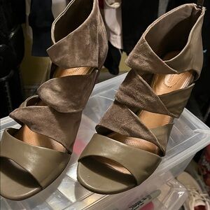 Corso Como Brown Open-Toe Heels